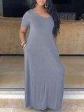 Goosudu Slouchy Solid Maxi Dress