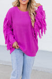 Goosudu Solid Color Rocking Tassel Sweater