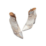 Women Snake Print Boots