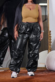 Goosudu Metallic Punk Multi Pocket Pants