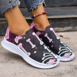 Goosudu Casual Patchwork Printing Round Comfortable Out Door Shoes