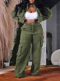 Goosudu Fleece Jacket & Cargo Pants Set