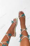 Goosudu 3D Butterfly Decor Girly Strappy Sandals