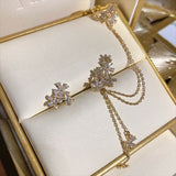 Goosudu Blooming Diamond Flower Drop Earring