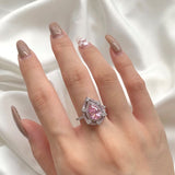 Goosudu Drop Pink Silver Ring