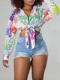 Goosudu Graffiti Side-Slit Shirt