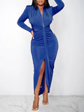 Goosudu Solid Draped Dress