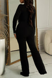 Goosudu Sexy Feather Trim Deep V Neck Slim Fit Hot Diamond Jumpsuits