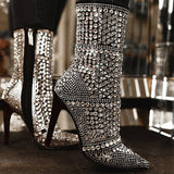 Goosudu Fashion Shine Bling Boots