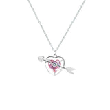 Goosudu CUPID'S ARROW PIERCING HEART NECKLACE