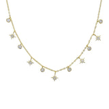 Goosudu Farrah Evil Eye Star Choker Necklace