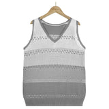 Goosudu Clearance Women's Color Block Knitted Vest Tank Top