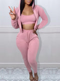 Goosudu Solid Three-Piece Sweatsuit