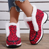 Goosudu Casual Patchwork Printing Round Keep Warm Comfortable Out Door Shoes