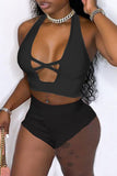 Goosudu Fashion Sexy Solid Hollowed Out Backless Swimwears