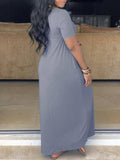 Goosudu Slouchy Solid Maxi Dress