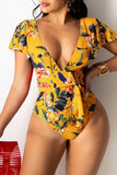 Goosudu Fashion Sexy Print Backless Swimwears