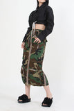 Goosudu Camouflage Undeniable Multi Pocket Zipped Design Skirt