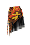 Goosudu Camouflage Cool Irregular Skirt