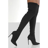 Goosudu Stylish Knitting Stiletto Over The Knee Boots