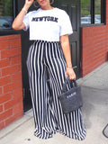 Goosudu Logo Tee & Stripe Pants Set