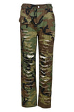 Goosudu Camouflage Sporty Cutout Pants