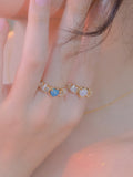 Goosudu Stella Opal Heart Open Ring