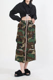 Goosudu Camouflage Undeniable Multi Pocket Zipped Design Skirt