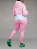 Goosudu Ruched Combo Hoodie & Jogger Pants Set