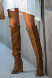 Goosudu Solid Color Classic Suede Boots