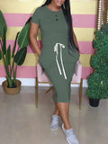 Goosudu Drawstring Tee Dress