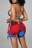 Goosudu Fashion Sexy Print Backless Strap Design Swimwears