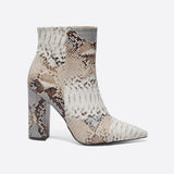 Women Snake Print Boots