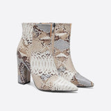 Women Snake Print Boots