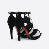 Cross Strap Leaky Toe Heel Sandals