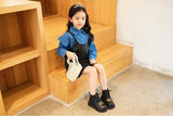 goosudu Children Shoes Girls  Warm Winter Fur Thick Plush Korean Style Ankle Boots Beautiful Princess Short Boots with Chain