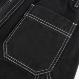 Goosudu Aiertu  Weekeep Pockets Patchwork Baggy Jeans Fashion Streetwear 100% Cotton Women Denim Trouser Loose Cargo Pants Korean Jeans Harajuku