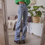 Goosudu  Vintage High Waist Jeans Woman Casual Elegant Long Trousers Ladies High Street Autumn Fashion Denim Pants Capris