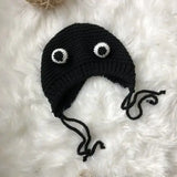 Winter Skullies Female Frog Hat Crochet Warm Knitted Hat Costume Beanie Hats Cap Women Gift Hat Photography Prop Party