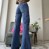 Vintage Slim Jeans Low Rise Jeans Women Spring Autumn Streetwear Denim Trousers Femme Vintage Casual Flare Pants Chic