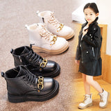 goosudu Children Shoes Girls  Warm Winter Fur Thick Plush Korean Style Ankle Boots Beautiful Princess Short Boots with Chain