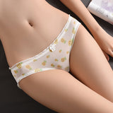 Japanese Cute Lolita Sexy Lace Panties For Women Mesh Transparent Underwear Thin Thong Brief Strawberry Lingerie For Teen Girl