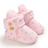 goosudu Baby Winter Cute Shoes for Girls Walk Boots for Boys Star Ankle Kids Shoes Toddlers Comfort Soft Newborns Warm Knitted Booties