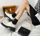 White Mary Jane Shoes Platform Elegant Vintage High Heels Lolita Shoes Lace Round Toe Comfortable Korean Fashion Casual
