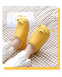 goosudu  Winter Waterproof Cotton Outdoor Women Indoor Slides Soft Thick Slippers Couple Non-slip Warm Cartoon Plush Sandals