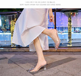 goosudu Luxury Women Pumps Transparent High Heels Sexy Pointed Toe Slip-on Wedding Party Brand Fashion Shoes For Lady Size 34-43