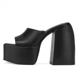 RIBETRINI Sexy Platform Open Toe Thick High Heels women's Sandals Banquet Fashion Elegant Brand Luxury women's Shoes Size 43