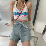 High Waist Women Shorts Jeans Streetwear Korean Fashion Hot Pants Baggy Summer Casual Sense Of Design Straight Denim Shorts