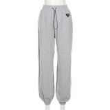 Aieru Drawstring Sweatpants Print Loose Casual Jogger Pants Women Fashion High Waist Comfort Athleisure Gym Running Harem Pant