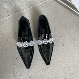 goosudu New Brand Women Pumps Fashion Low Round Heel Ladies Slingback Pointed Toe Slip On Oxford Shoes Casual Office Shoe